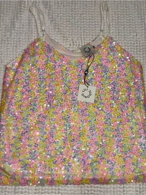Multicolor Sequin Camisole Tank